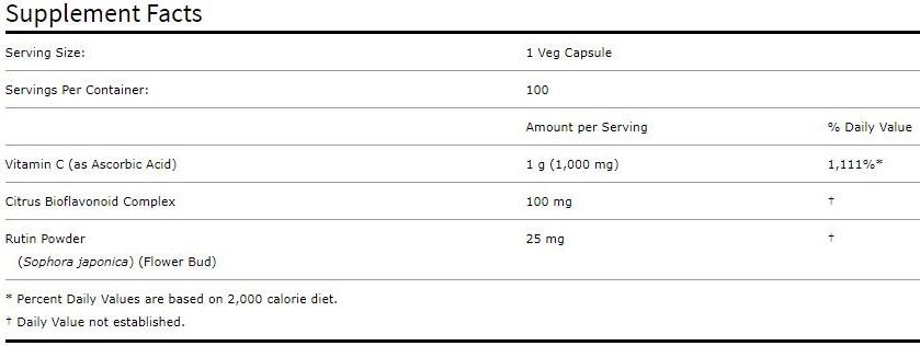 NOW C - 1000 with bioflavonoid 250 kapszula